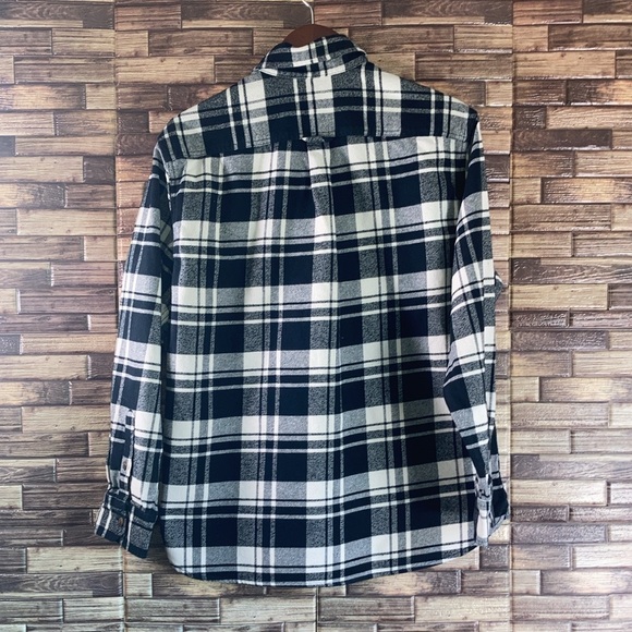Jachs Mfg Heritage Black and White Long Sleeve Button Up Flannel Shacket Large - Picture 2 of 8